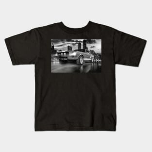 GT 350 Shelby Mustang, Black and White Kids T-Shirt